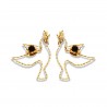 boucles d'oreilles Tiny Paloma Tourmaline noire
