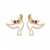 Tiny Paloma Earrings - Raw Ruby