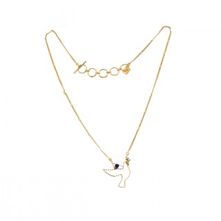 Short necklace - TINY PALOMA 40 - Lapis lazuli