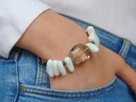 Bracelet CHIKI - Agate blanche