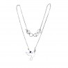 Long necklace Silver plated- PALOMA 70 - Black Tourmaline