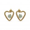 Tiny CRUSH Earrings- Green aventurine