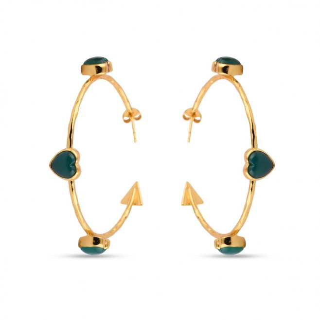 Earrings FARANDOLE - onyx vert