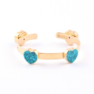 FALL IN LOVE - Brass & Turquoise Bracelet