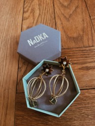 AIR BALLON EARRINGS - GREEN ONYX