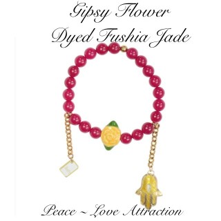 GIPSY FLOWER - DYED FUSHIA JADE